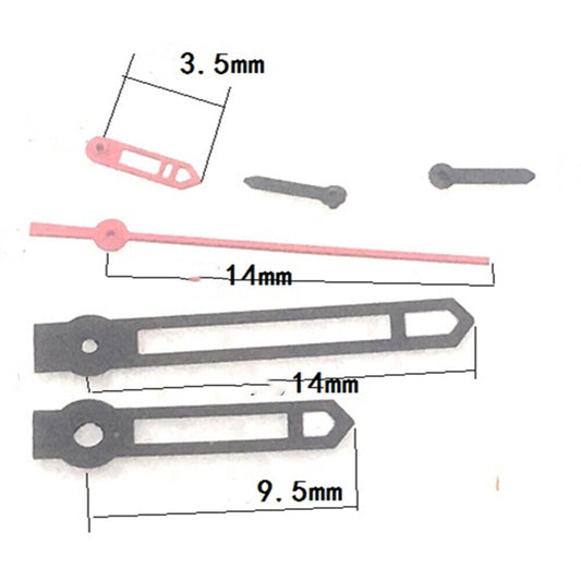 Black trim red second hand designed for Hattori Epson VD53 quartz watch movement.