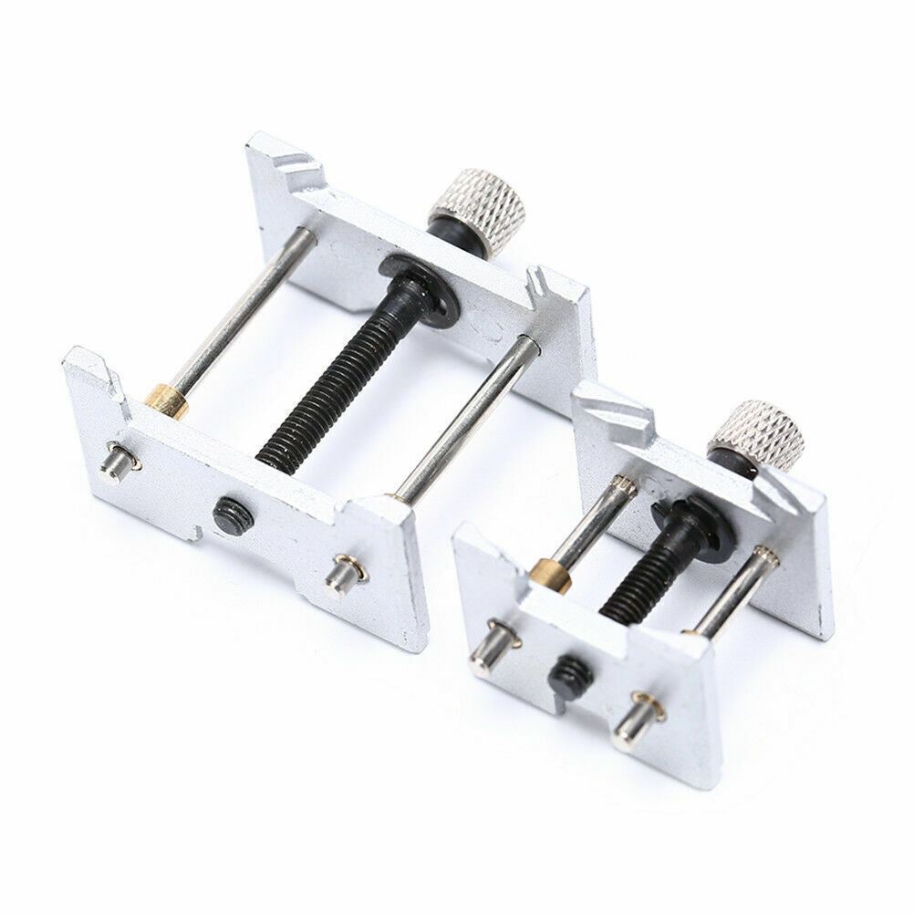 2pcs Movement Holder Watch Case Metal Watchmaker Clamp Repair Tool