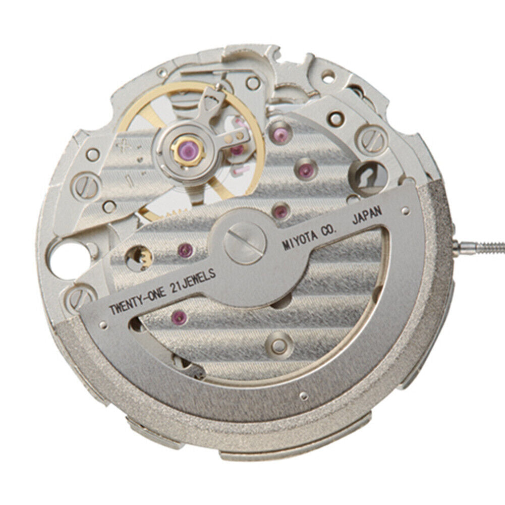 Miyota Citizen 82S7 silver plated automatic watch movement, precision Japanese engineering for reliable performance