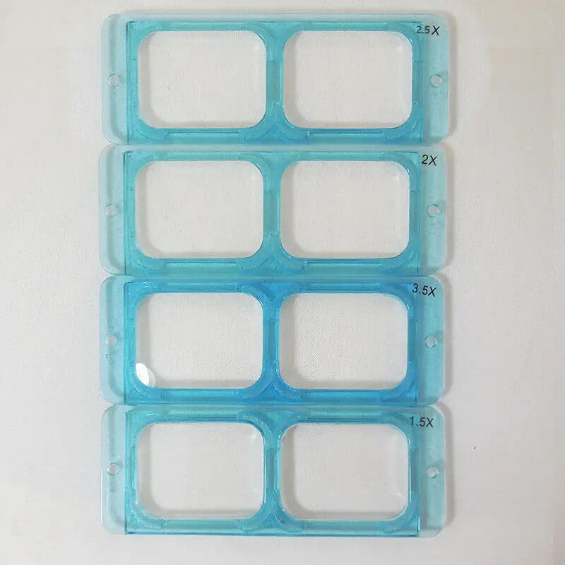 Double lens headband magnifier loupe, 4X zoom ideal for precise watch repair and accessory detailing.