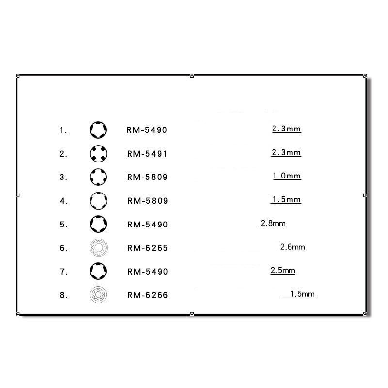 Tournevis de 1,5 mm pour bracelet de montre RM RICHARD MILLE, lunette, boîtier, mouvement