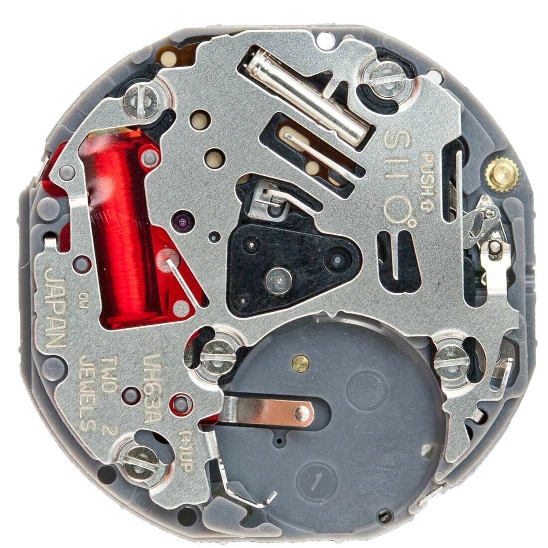 Hattori Epson TMI VH63A quartz watch movement, precise Japan-made mechanism for watch repair and accessories
