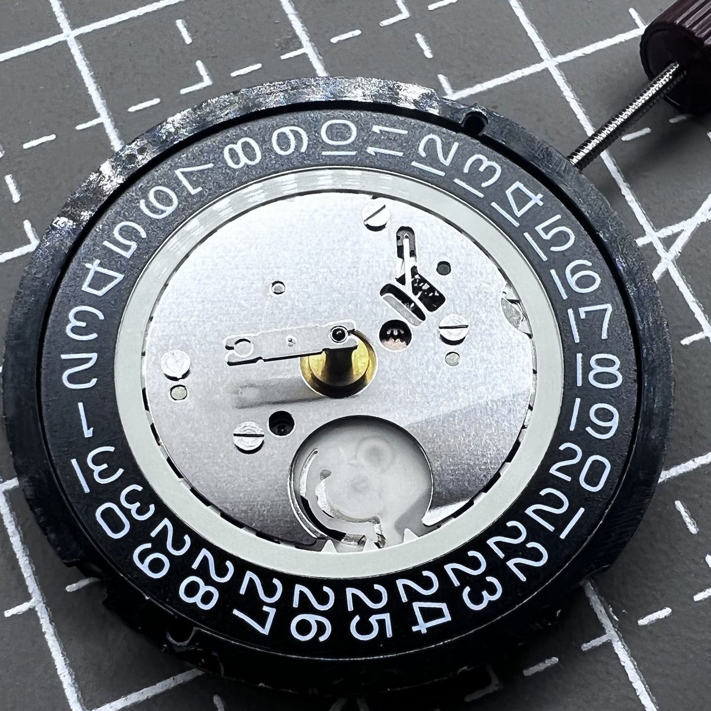 Swiss Ronda 515 Quartz Movement HCP3 Black Disk High Cannon 3 Date At 3
