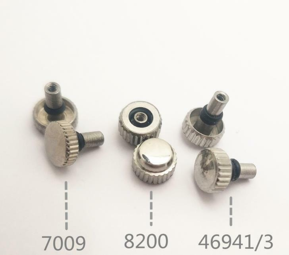 Replacement watch crown for 7009, 8200, 46941, 46943 movements, durable and precise fit.