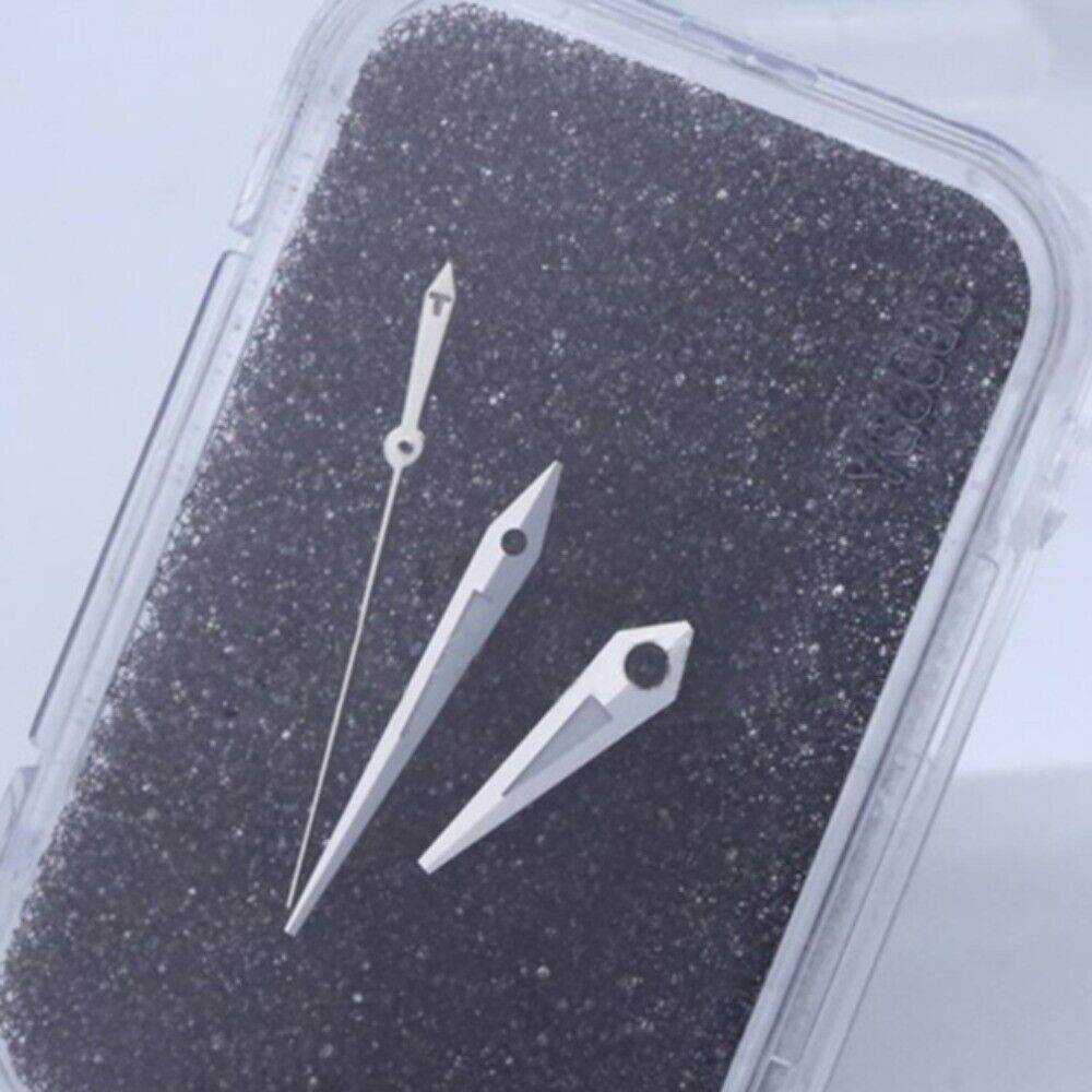 Aiguilles de montre luminescentes vertes avec garniture or rose/argent pour ETA2834, compatibles avec la montre T035