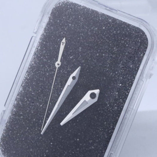 Rose gold and silver trim green lume watch hands for ETA2834 movement, fit T035.