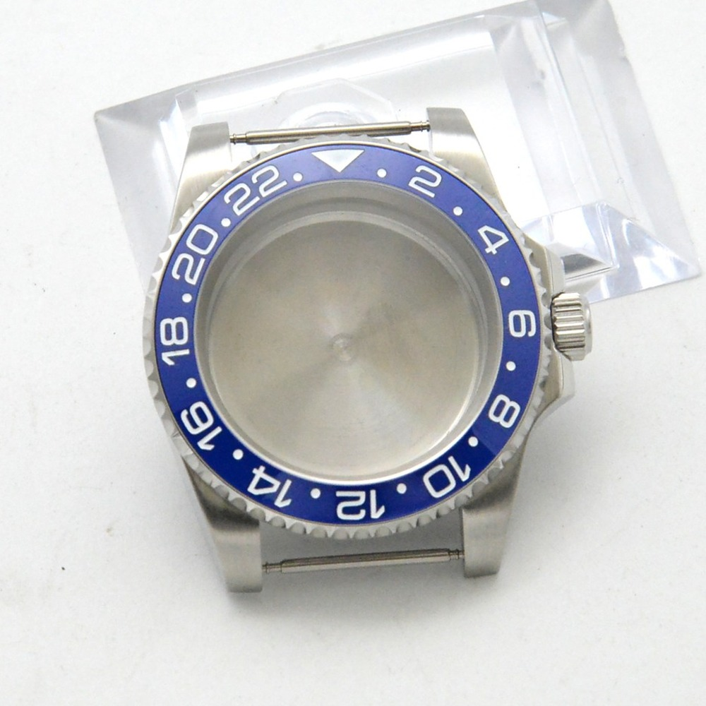 Montre de yacht automatique 40 mm GMT, boîtier compatible avec le mouvement NH35/36, verre saphir
