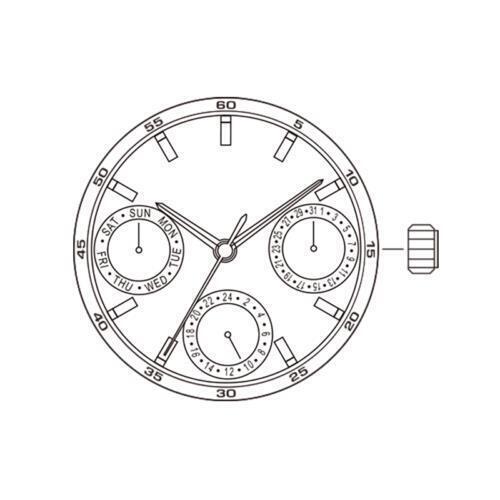 Miyota 6P29 Japan Quartz Movement