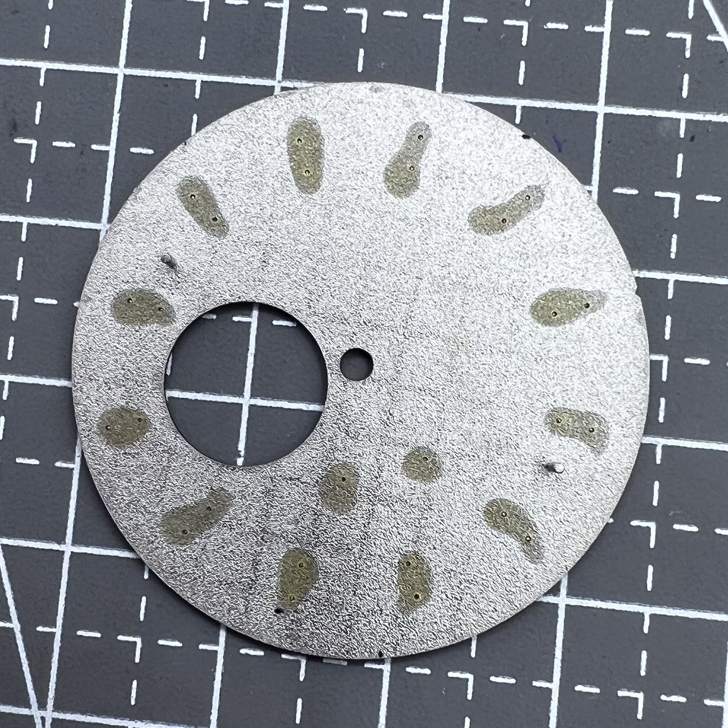 Cocktail Zifferblatt braun golden 35mm abgestuft für NH38 Datum Datejust Uhrwerk