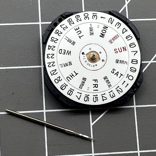 Japan Made VX33E quartz watch movement with single calendar, ideal for precise timekeeping in watch accessories.