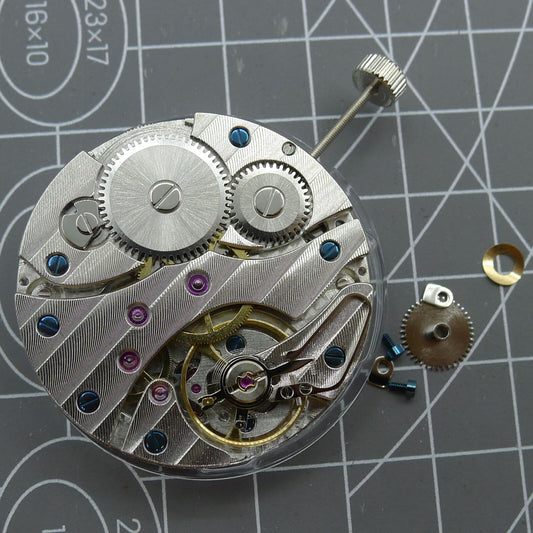 Seagull ST3620 mechanical watch movement with second hand at 9 o'clock, compatible with ETA 6497/6498.