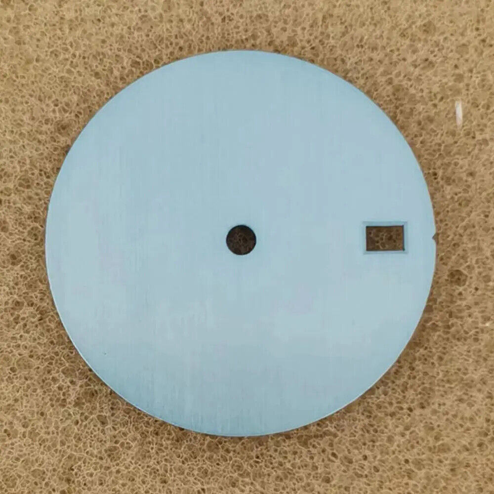 28.5mm Pure Color watch dial with single calendar, compatible with NH35/36 movement, sleek design.