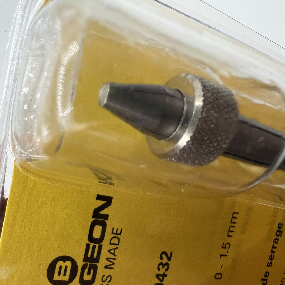 Bergeon 30432 pin vice with slide lock for secure drill and broach holding in watchmaking tools.