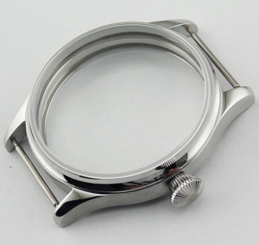 44mm stainless steel watch case for ETA 6497/6498 or Seagull ST3600/ST3621 movements.