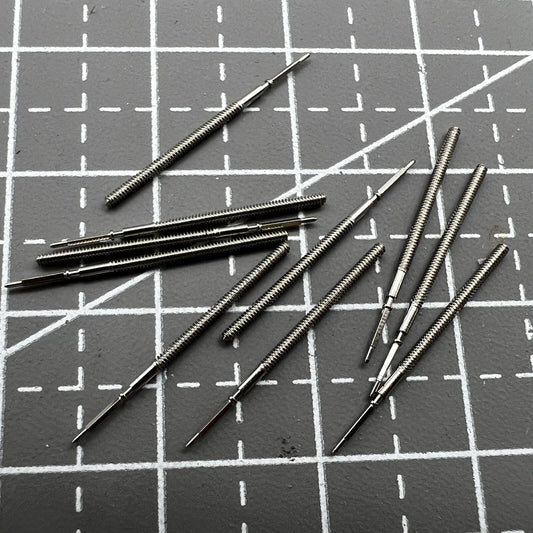 Watch winding stem for ETA E61.111 movement, precision fit for watch repair and assembly.