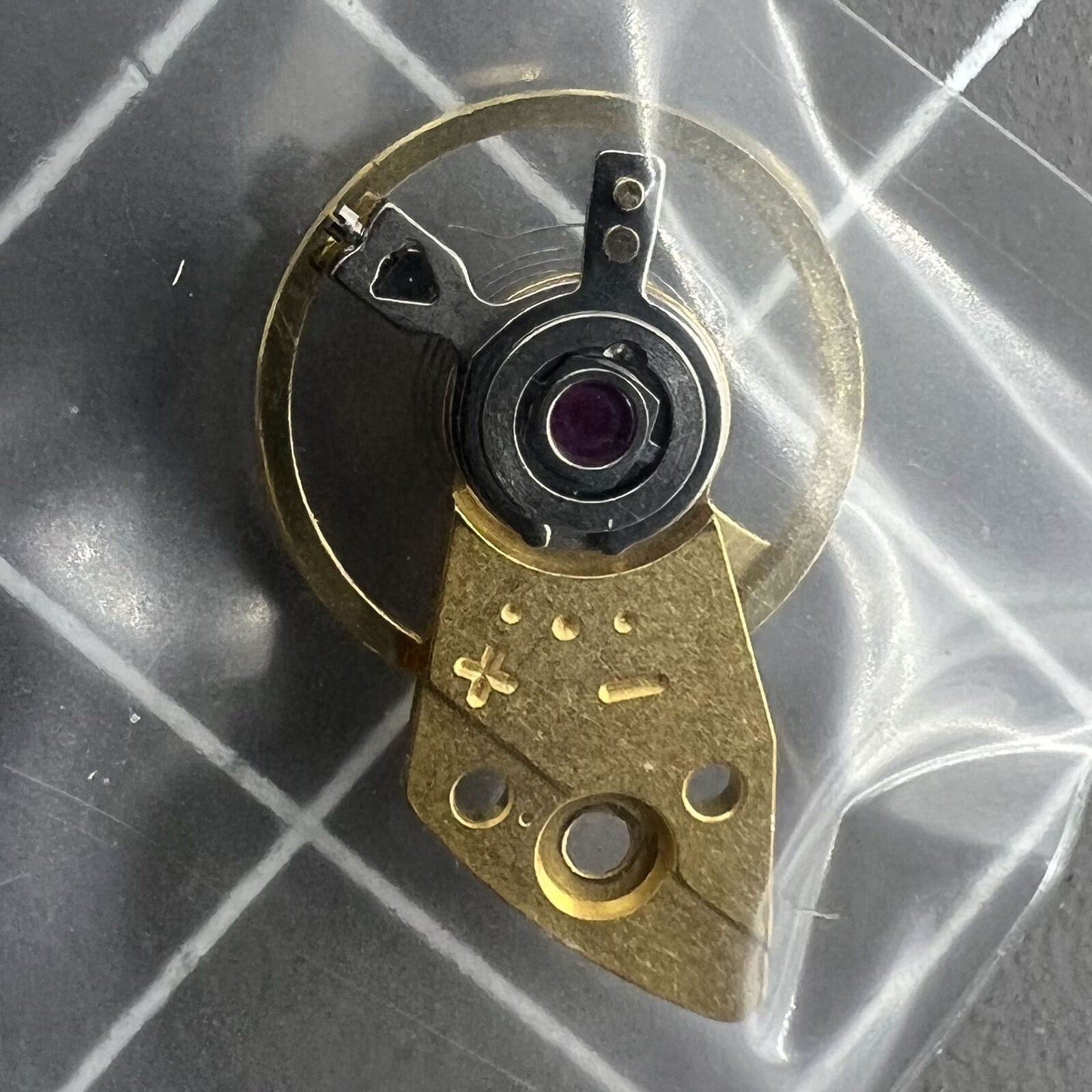 Golden balance wheel splint for Miyota 8200 8215 movement, precision watch timekeeping part by Miyota.