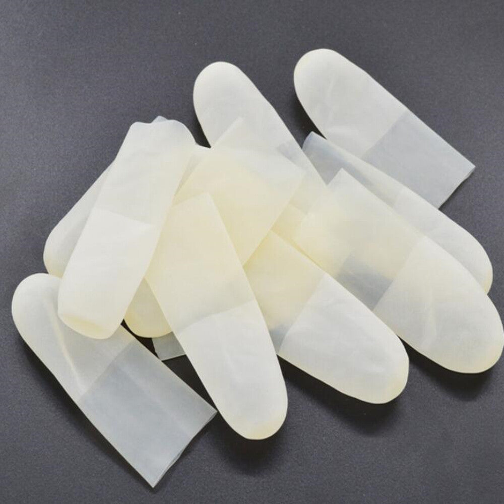 S/M Matted New Natural Rubber Disposable Latex Finger Cots Sets Watch Repair