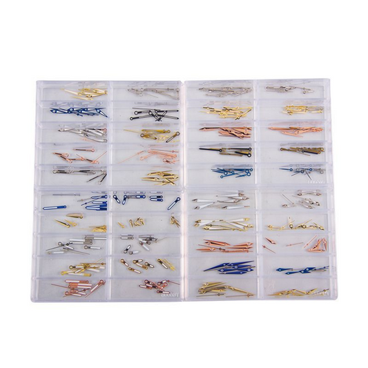 Quartz watch hands set for 2035 movement, including small, minute, and hour hands ? precise timekeeping.