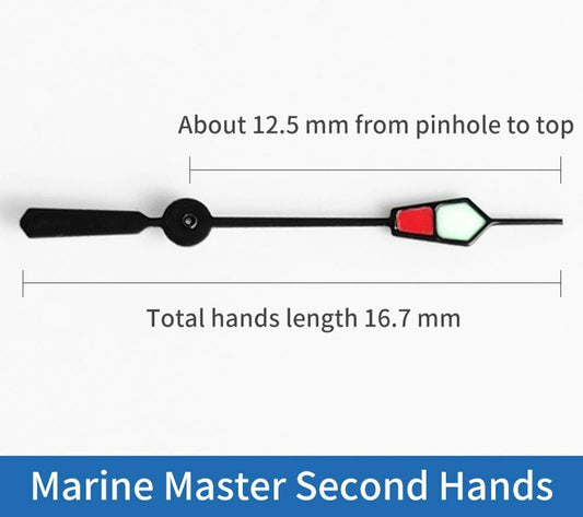 Marine Master second hand for SKX007 SKX009 watch movement, precise fit with bold design.