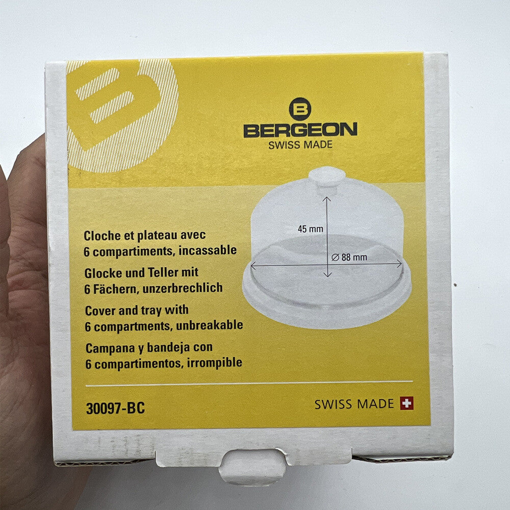 Bergeon 30097-BC Dust Cover & Tray Divided For Watch Parts ,Movements