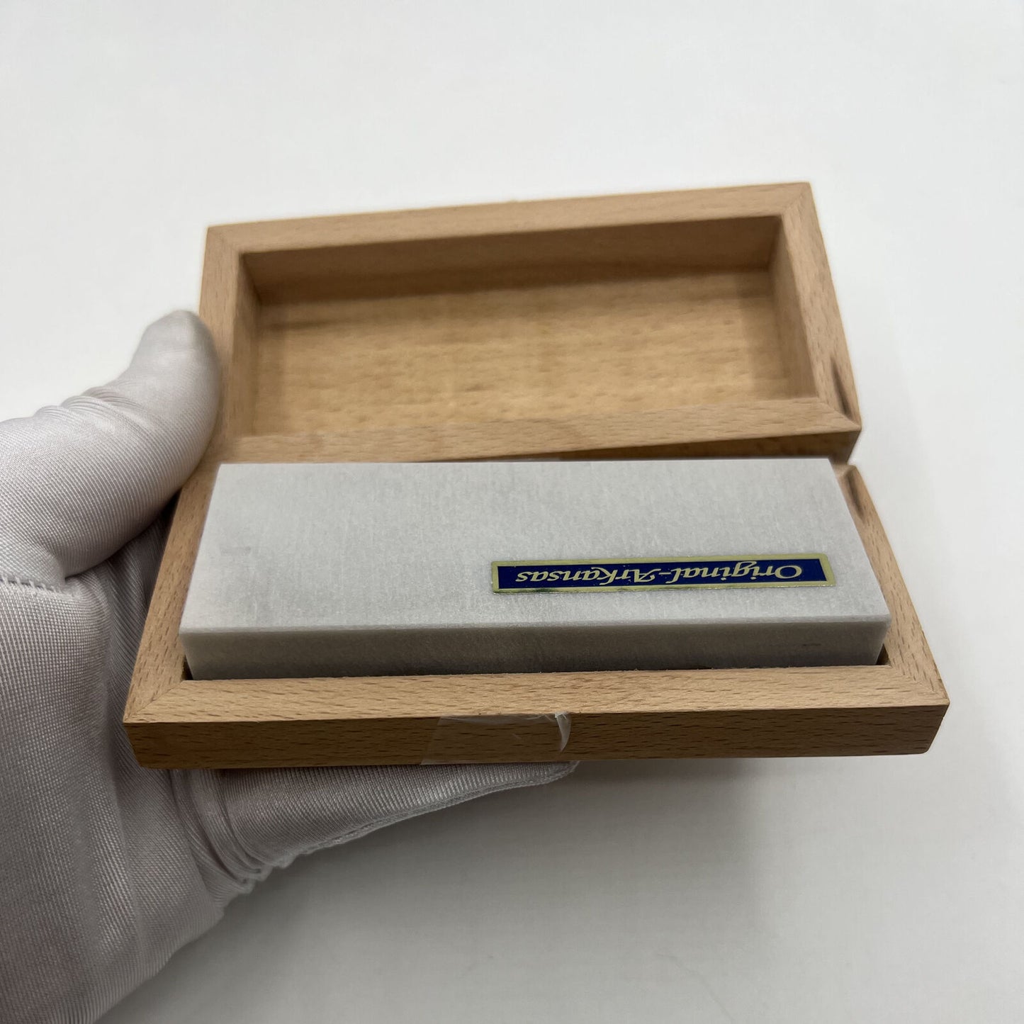 Pierre Arkansas rectangulaire Horotec MSA16.051, dans un coffret en bois