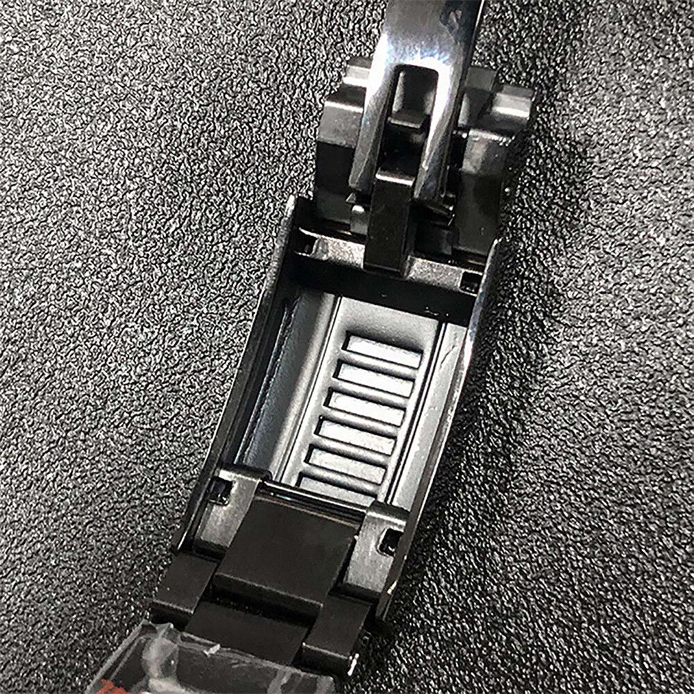 Boîtier de montre 40 mm avec bracelet en acier inoxydable noir PVD et verre saphir pour NH35/NH36