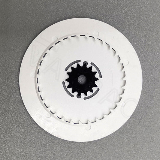 White date and week disk wheels with green lume for Seiko NH36 movement, enhancing watch accessory visibility.