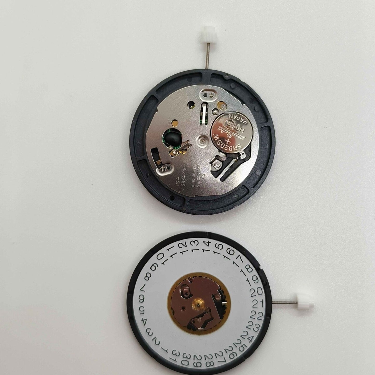 Uhrmacher ISA 2334, Quarzwerk mit weißem Zifferblatt, Ersatz für ISA 2334/1035