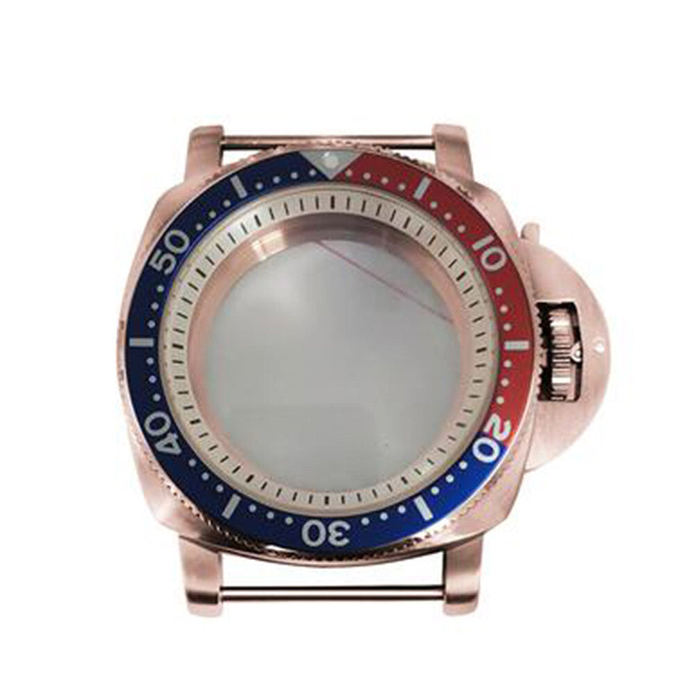 42mm Rose Gold PVD Stainless Steel Watch Case for NH35/36 White Inner Shadow