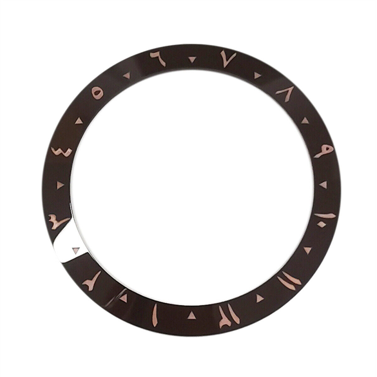 38 mm arabische Ziffern 1–12, geneigte Keramik-Uhrenlünette für 40 mm SUB-Uhrengehäuse