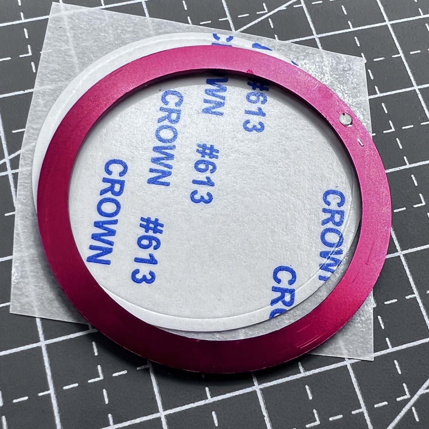 39mm/32,2mm Uhr Lünette Einsatz Weiß Schrift Kreisbogen Abschrägung Aluminium