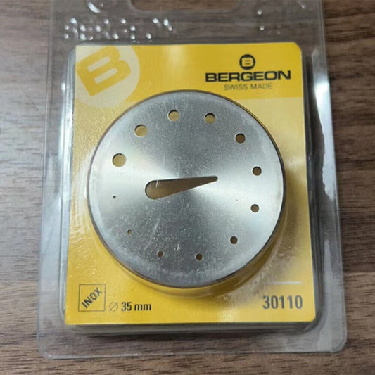 Bergeon 30106 30110 watchmaker tool holding balance and hairspring for precise adjustments