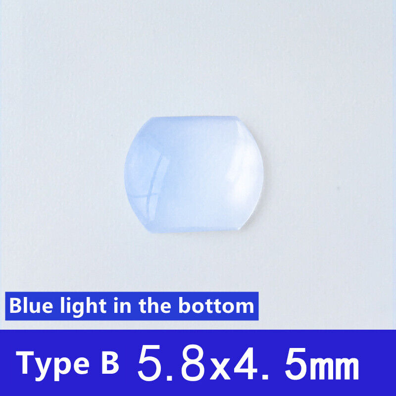Sapphire Glass magnifier lens for watch date window with blue light filter, enhancing clarity and protection.