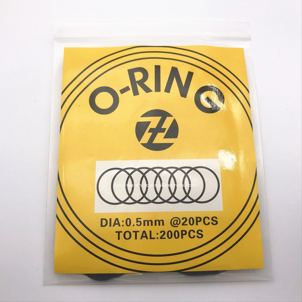 200pcs 0.5/0.6/0.7mm 16mm-34mm Watch O-Ring Waterproof Rubber Seal O-Ring