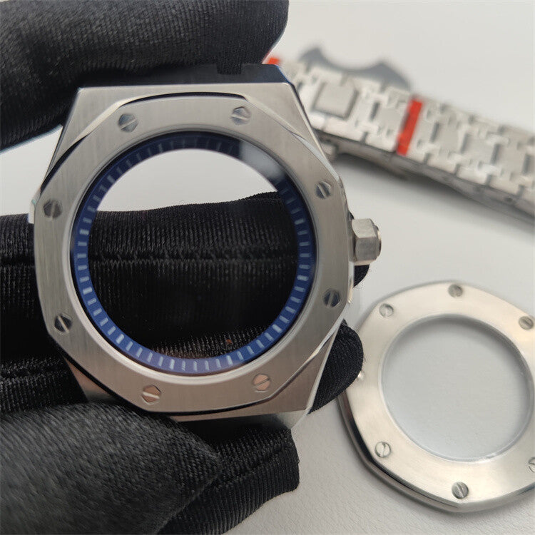 42MM 316L Edelstahl Uhrengehäuse Armband Lünette für NH35/NH36/4R35 Uhrwerk