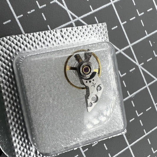 Silver Complete Balance Wheel with Splint for Miyota 6T51 Movement, precision watch accessory.