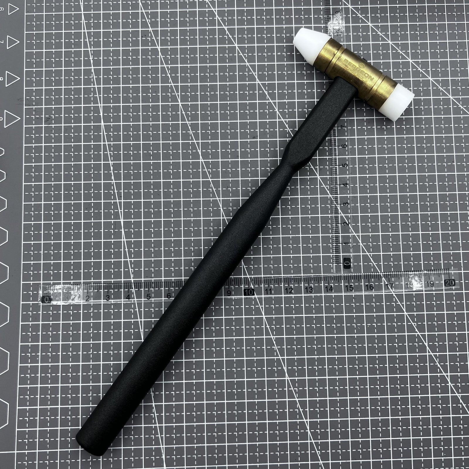 Swiss Bergeon 30516 watchmaker hammer with plastic handle and interchangeable tips for precise watch repairs
