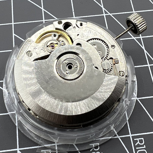 Seagull ST25 GMT watch movement with automatic mechanical 3 hands and small second at 9 o'clock