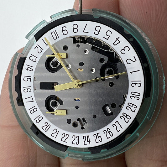 ETA G10.212 watch with quartz 3 hands and date; Swiss movement in sleek stainless steel case.