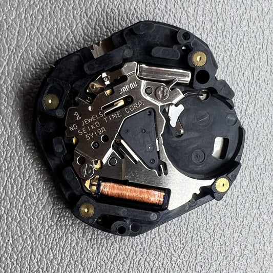 Seiko 5Y19A quartz movement replacement for watches, original Japan brand precision component.
