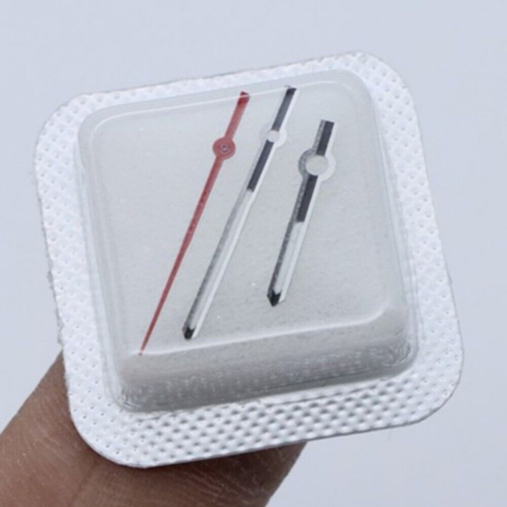 Aiguille des secondes rouge argentée et luminescente verte pour montre ETA2836-2 pour homme