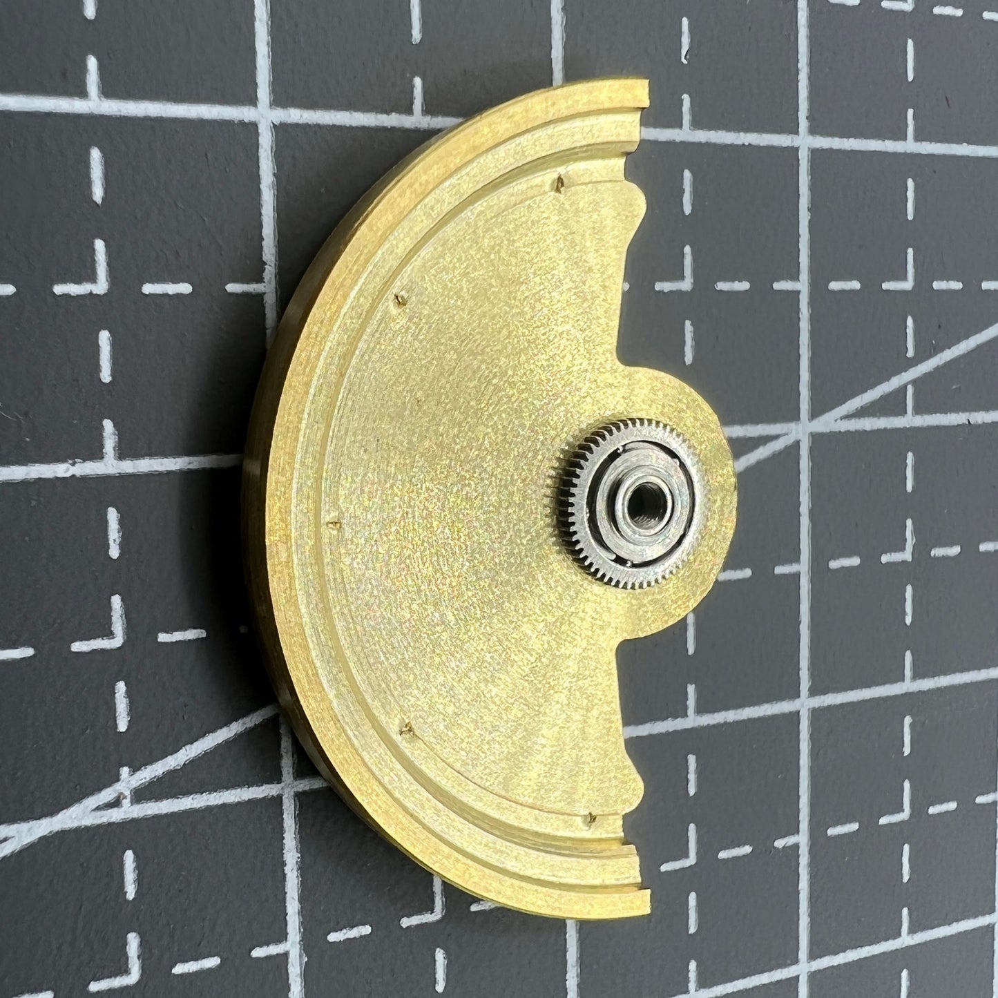 Golden Line Wave carved rotor weight designed for Miyota NH35 NH36, enhancing watch movement efficiency.