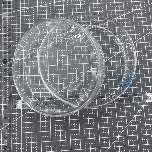 90mm Glass watch oil benzine cup with anti-leak cover, perfect for precise watch accessory maintenance.