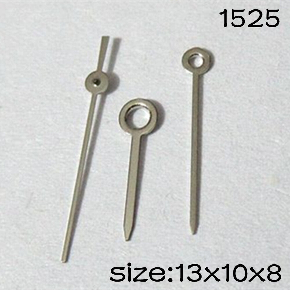 2 Sätze/Packung Uhrzeiger mit silbernem Rand für Miyota 2035 Uhrwerk Nr. 1525