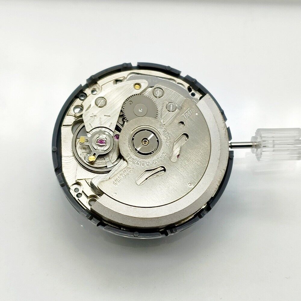 Black NH36 NH36A Roman Wheel Crown At 3.0/3.8 Automatic Mechanical Movement