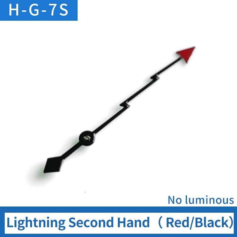 Lightning-style second hands for SKX007 and SKX009 watches, non-luminous, precision fit.