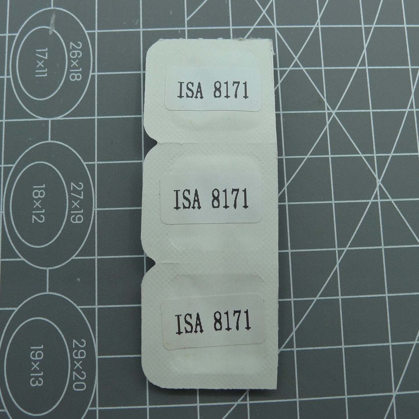 Set of 3 ISA 8172 watch winding stems for accurate repair and replacement of watch stems.