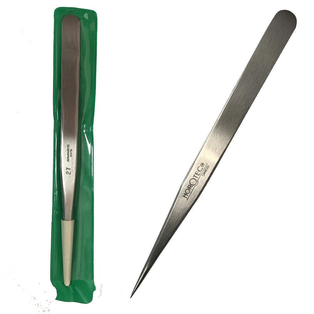 Horotec MSA12.302-27 Strong and Pointed Tweezers for Stones Watchmaker Tool