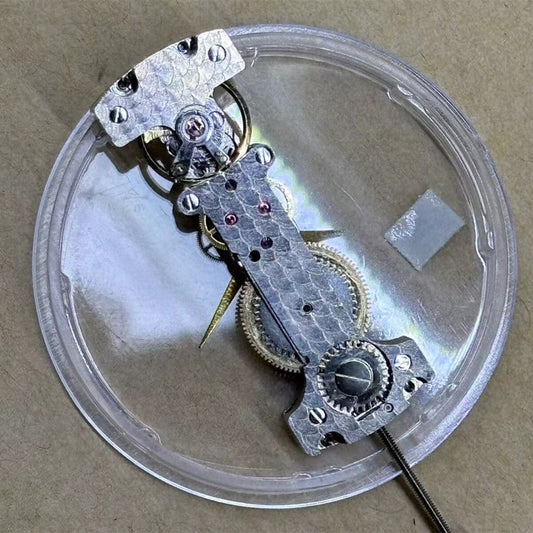 Chinese Strip Shape watch accessories with 2 hands automatic mechanical movement, carved matte polished finish.