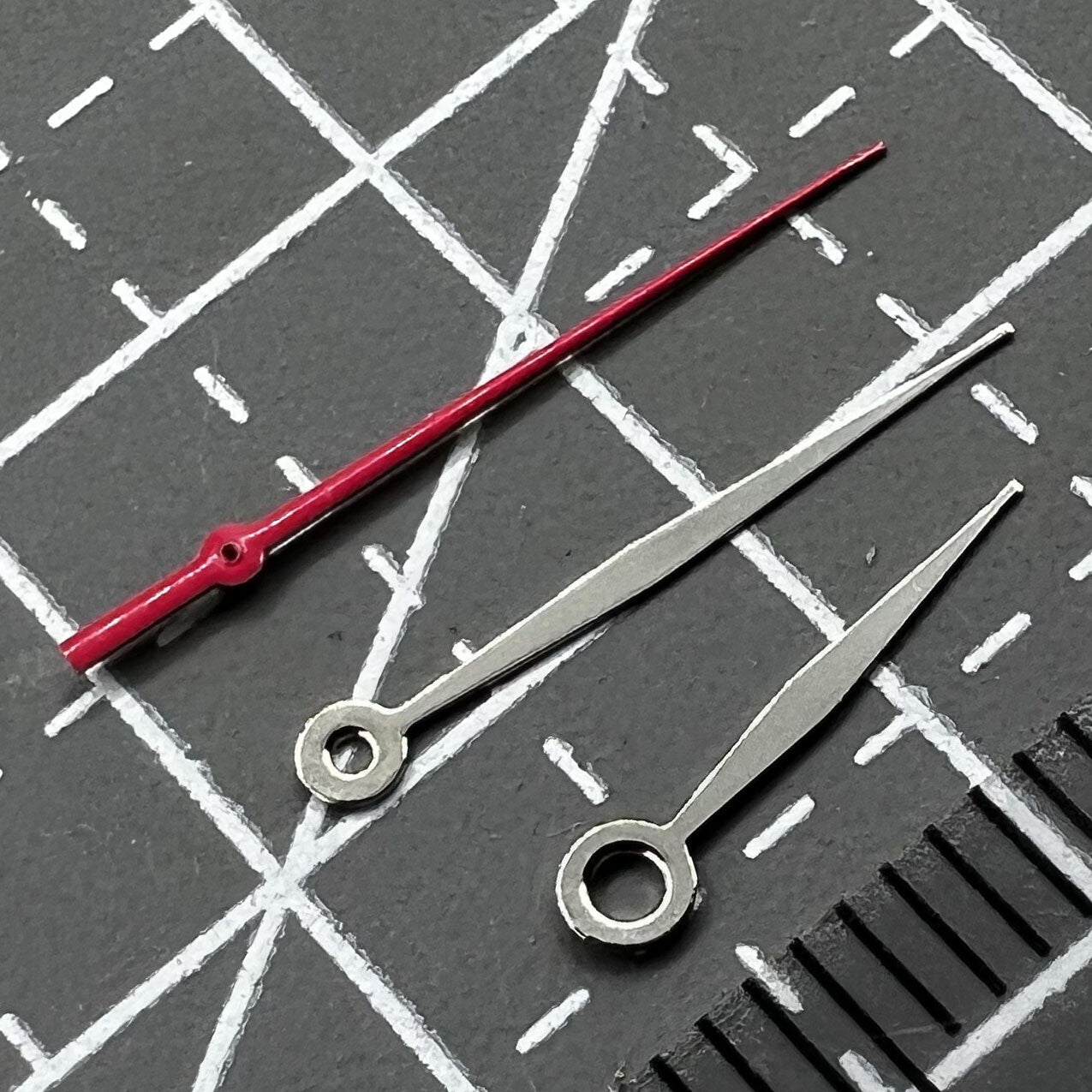 2 Sets/Pack 14mm Silver Trim Watch Hands for Miyota 2315 2035 2036 2115 2305